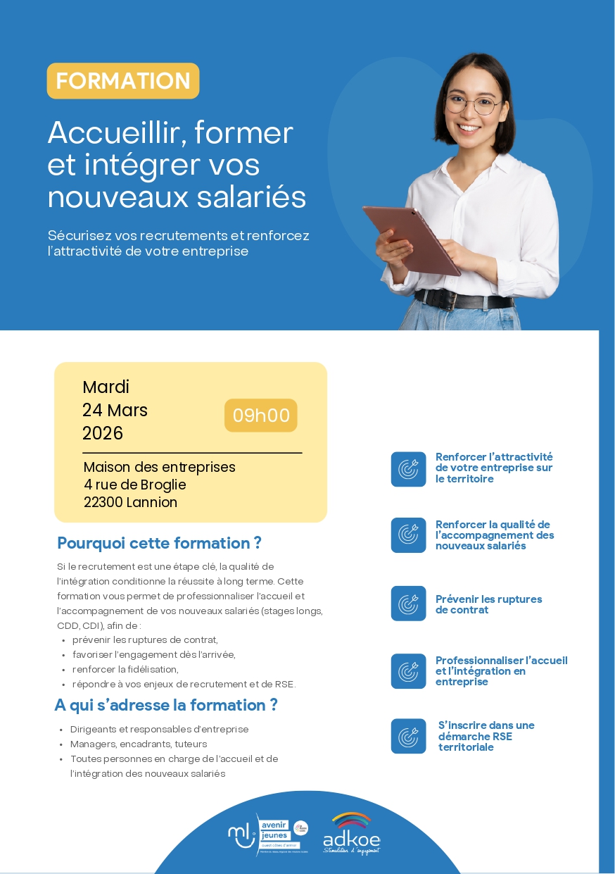 Formation tutorat - le 24 mars 2026 à Lannion